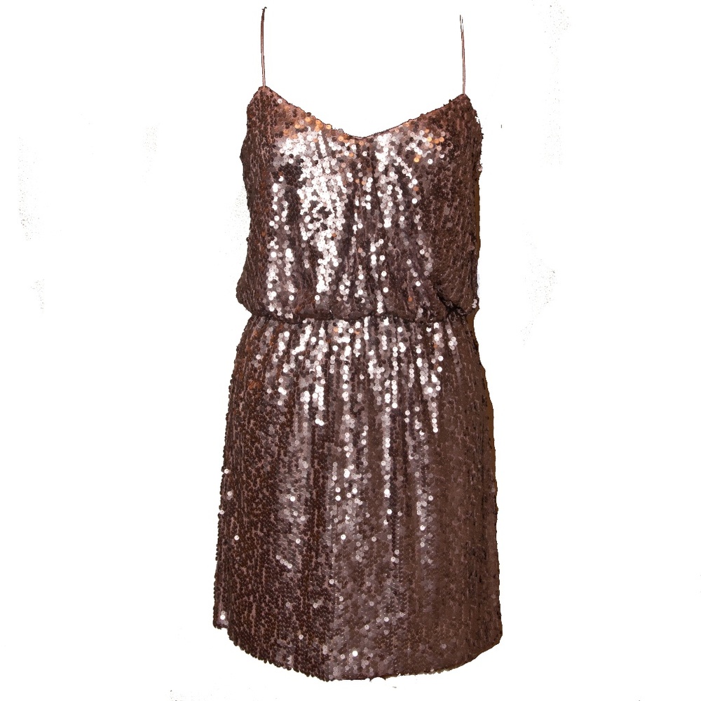 Aidan Mattox Bronze Sequin Dress